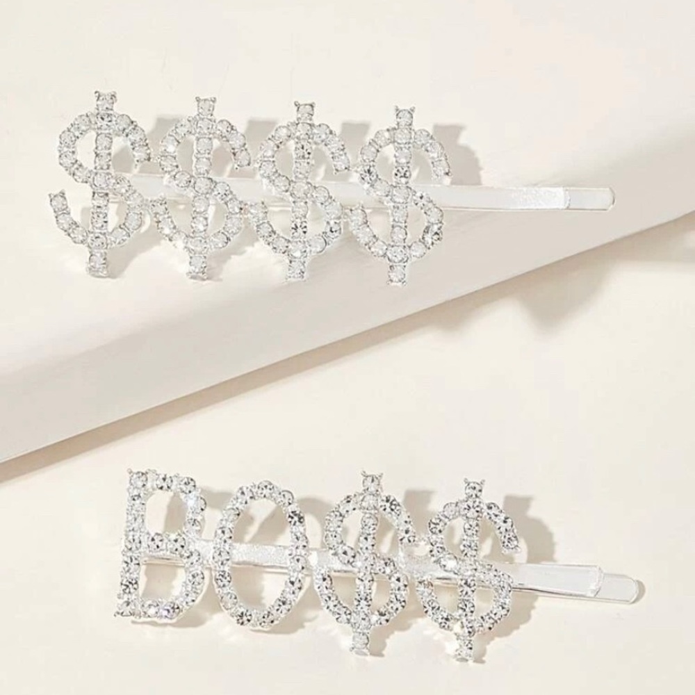 $ sign/boss hair pins 💕 (pick which one you want)